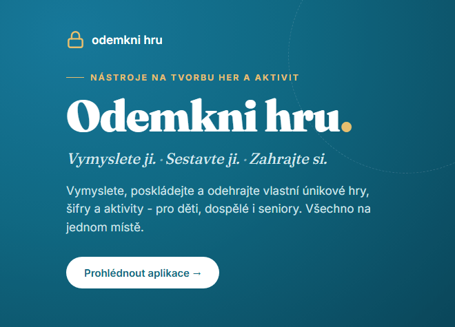 Odemkni hru - nástroje na tvorbu her a aktivit